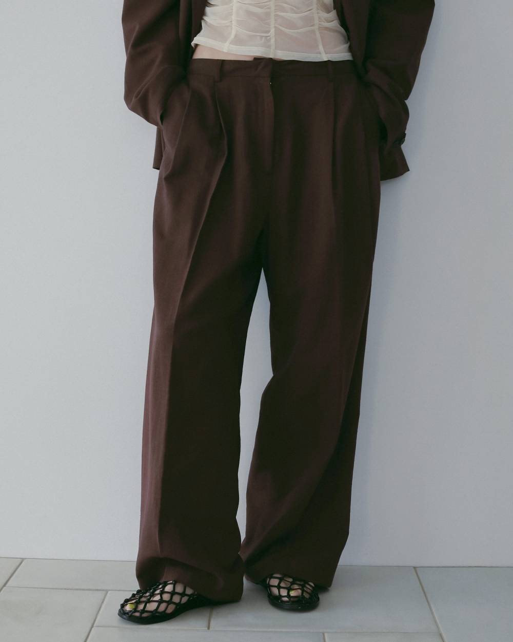 【anuke 26 SPRING / SUMMER】Linen Tuck Pants - Champdelarose