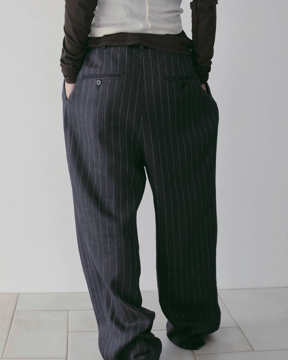 【anuke 26 SPRING / SUMMER】Linen Tuck Pants - Champdelarose