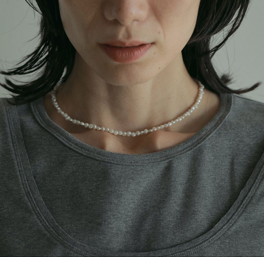【anuke 26 SPRING / SUMMER】Mini Pearl Necklace - Champdelarose