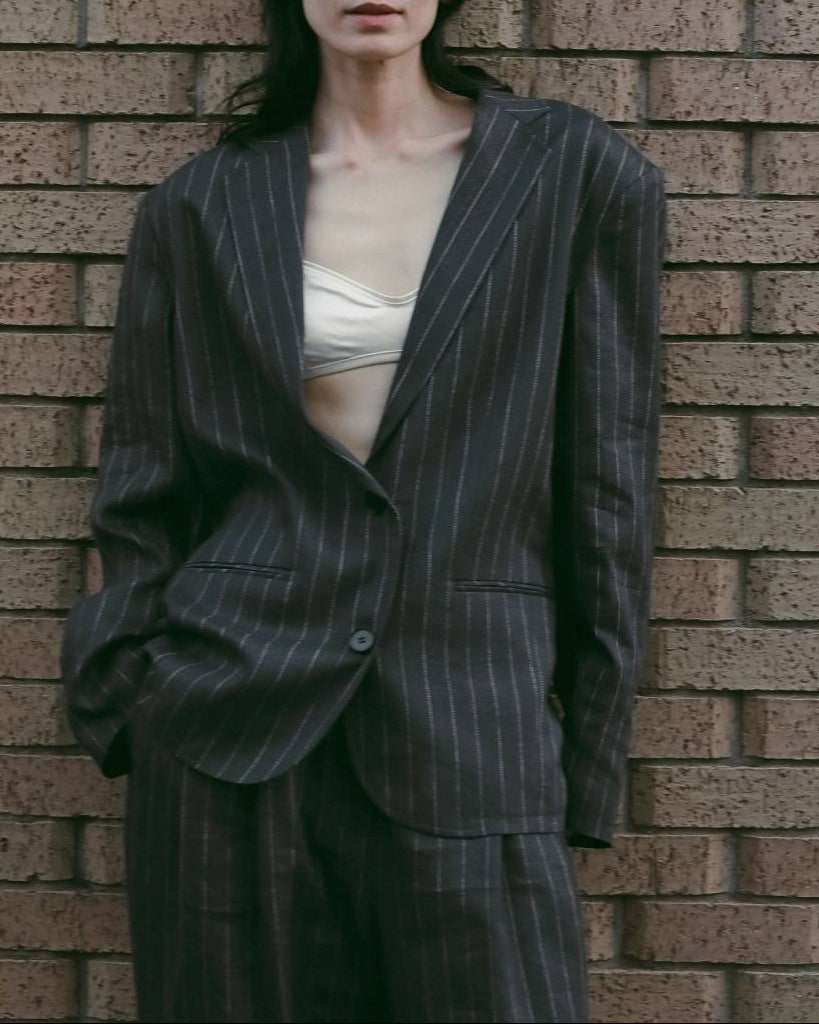 【anuke 26 SPRING / SUMMER】Over Linen Jacket - Champdelarose