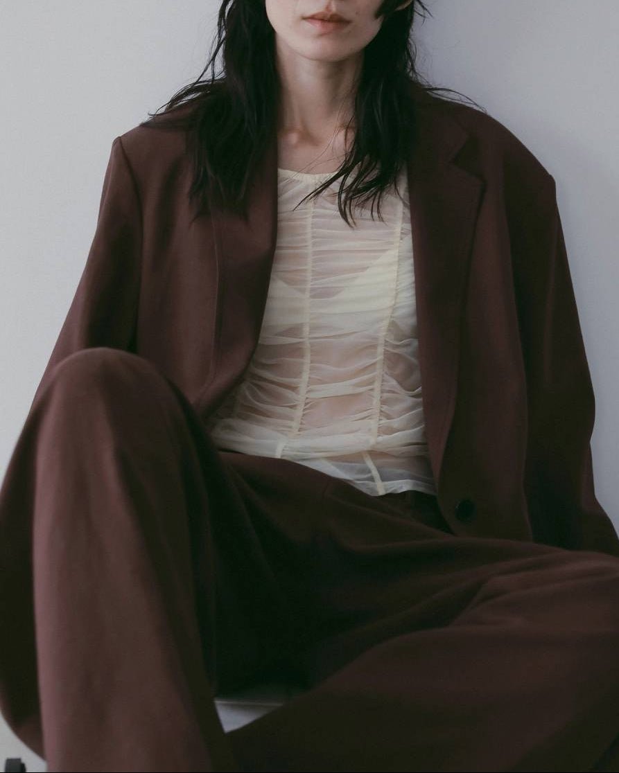 【anuke 26 SPRING / SUMMER】Over Linen Jacket - Champdelarose