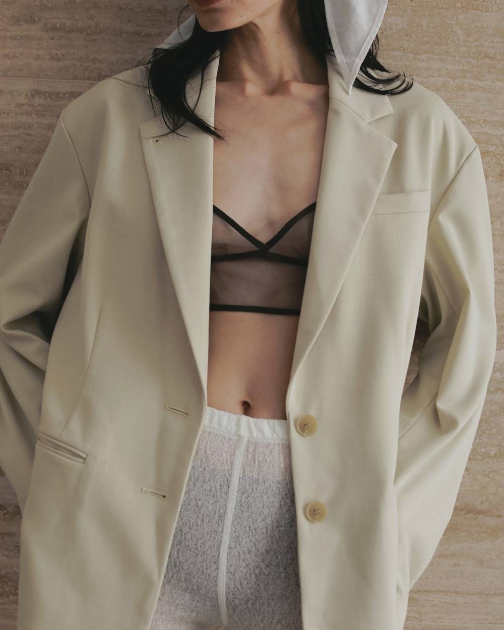 【anuke 26 SPRING / SUMMER】Over Tailored Jacket - Champdelarose