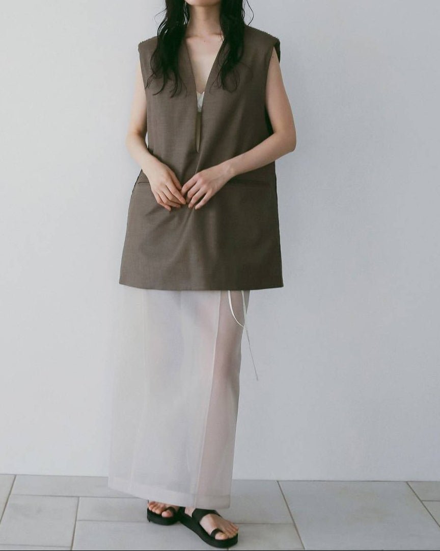 【anuke 26 SPRING / SUMMER】Sheer Knit Skirt - Champdelarose