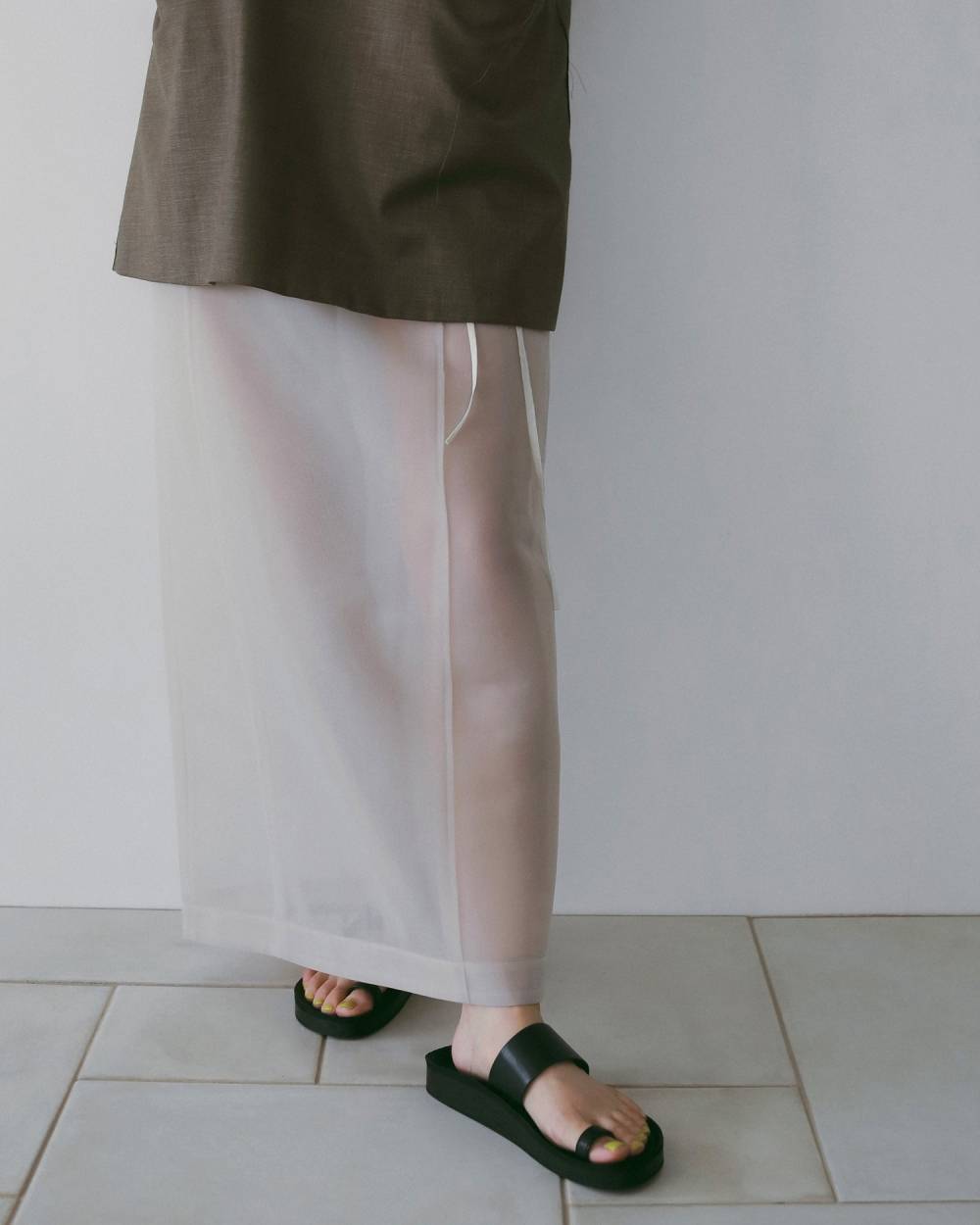 【anuke 26 SPRING / SUMMER】Sheer Knit Skirt - Champdelarose