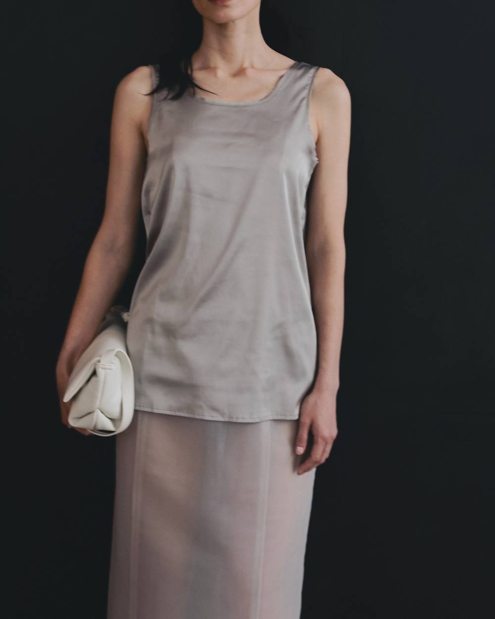 【anuke 26 SPRING / SUMMER】Sheer Knit Skirt - Champdelarose
