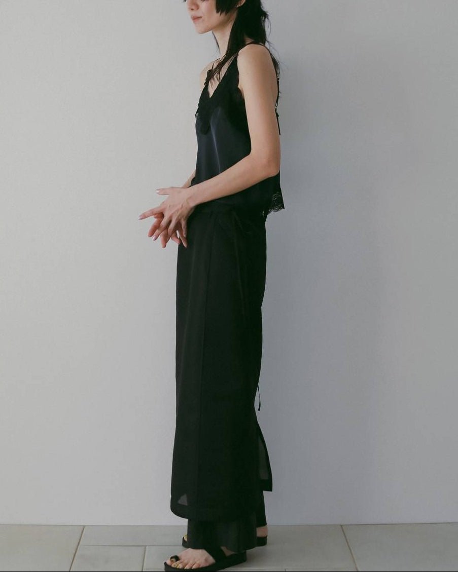 【anuke 26 SPRING / SUMMER】Sheer Tuck Pants - Champdelarose