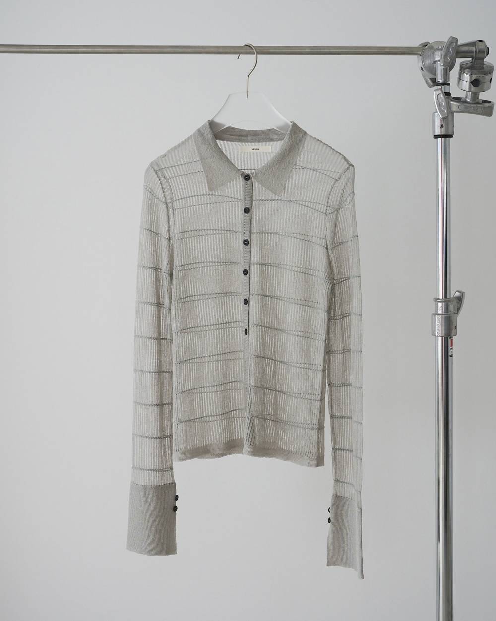 【anuke 26 SPRING / SUMMER】Sheerborder Knit Shirts - Champdelarose