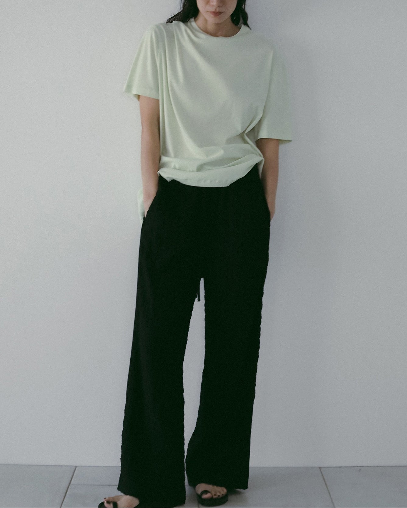 【anuke 26 SPRING / SUMMER】Shirring Easy Pants - Champdelarose