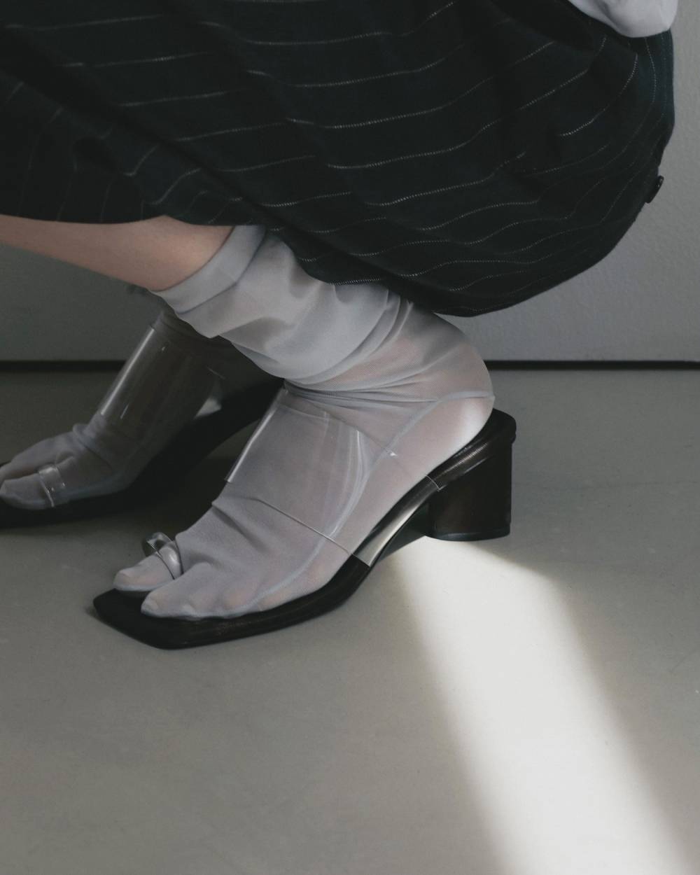 【anuke 26 SPRING / SUMMER】Square Clear Sandals - Champdelarose