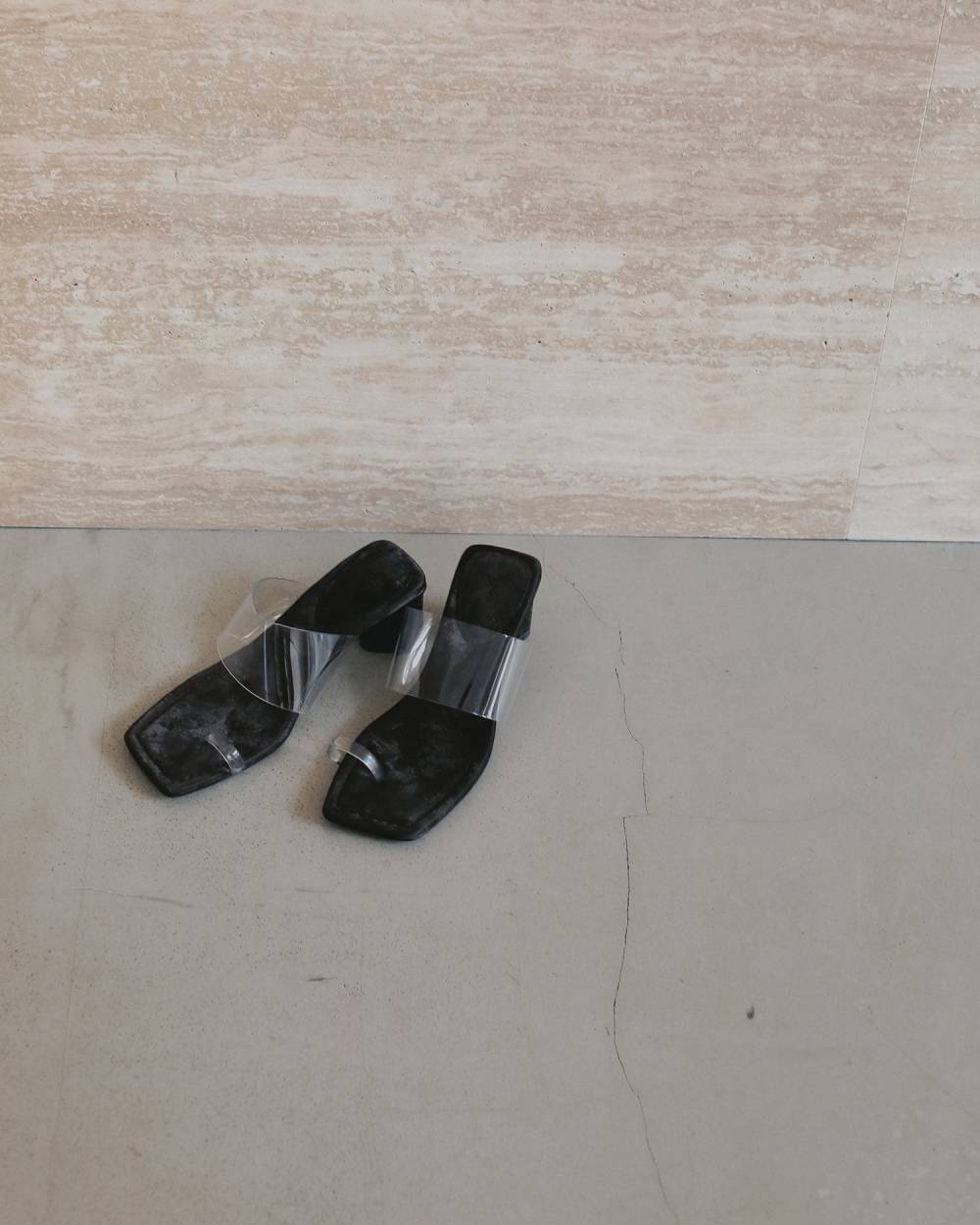 【anuke 26 SPRING / SUMMER】Square Clear Sandals - Champdelarose