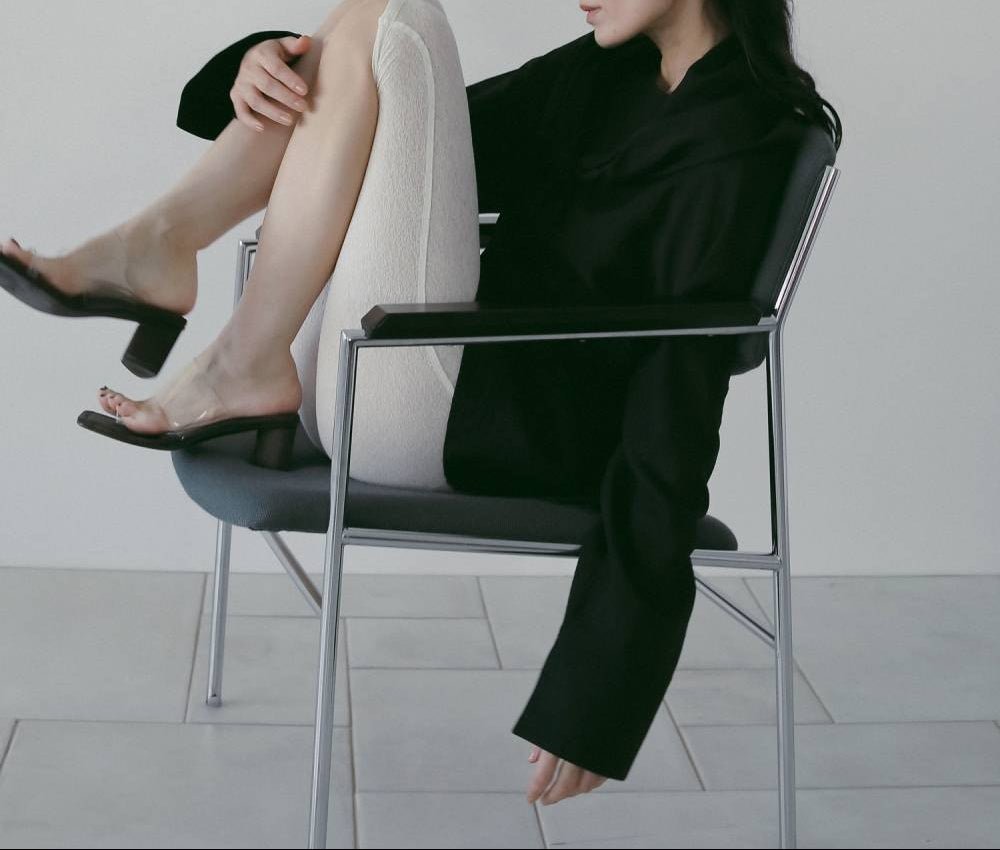 【anuke 26 SPRING / SUMMER】Square Clear Sandals - Champdelarose