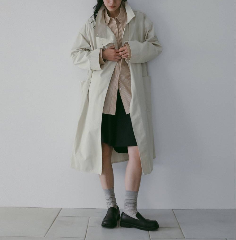 【anuke 26 SPRING / SUMMER】Standcollar Long Coat - Champdelarose