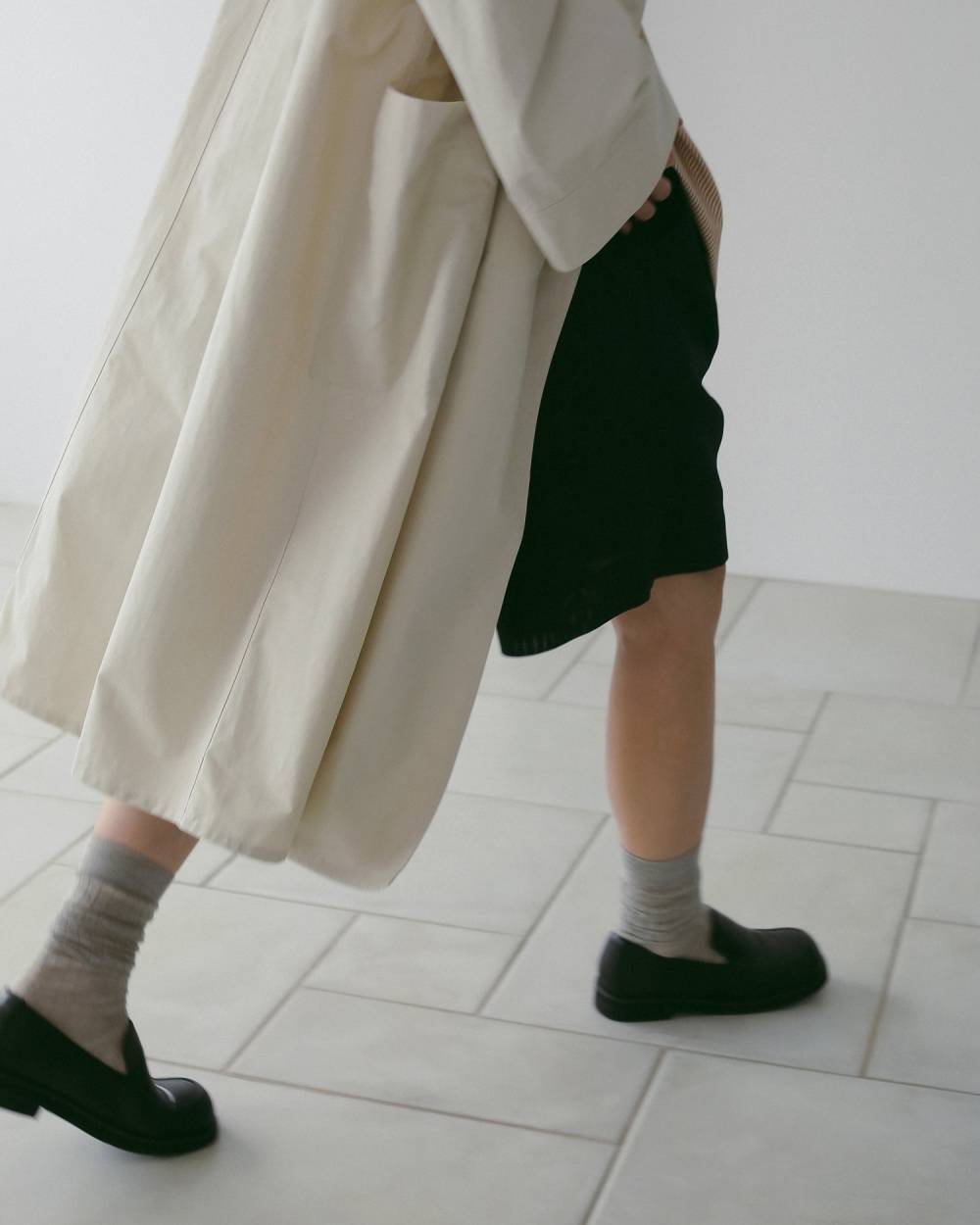 【anuke 26 SPRING / SUMMER】Standcollar Long Coat - Champdelarose
