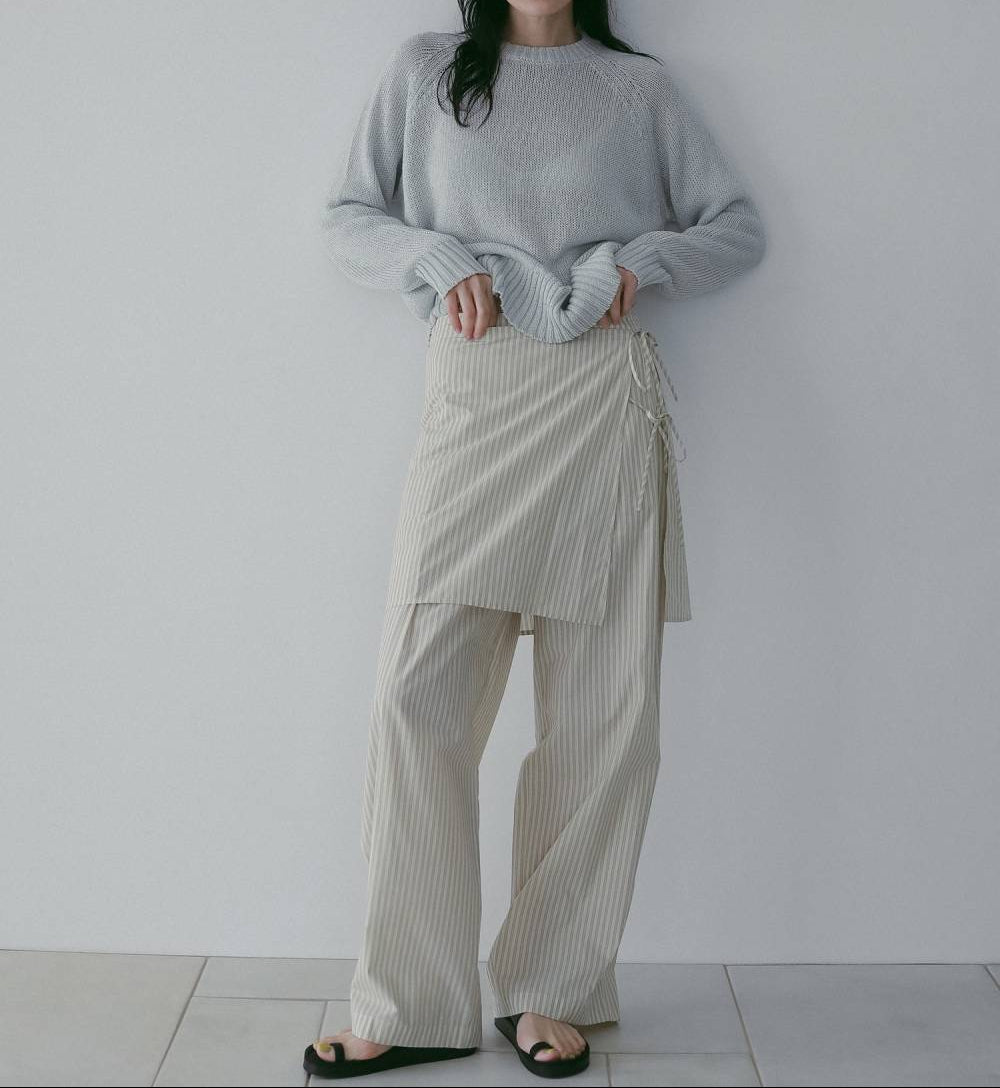 【anuke 26 SPRING / SUMMER】Stripe Layered Pants - Champdelarose