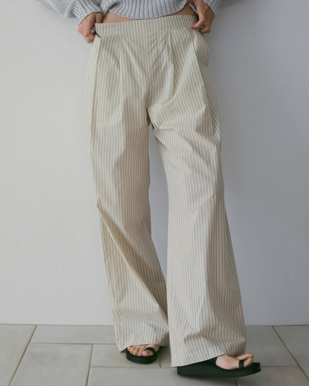 【anuke 26 SPRING / SUMMER】Stripe Layered Pants - Champdelarose