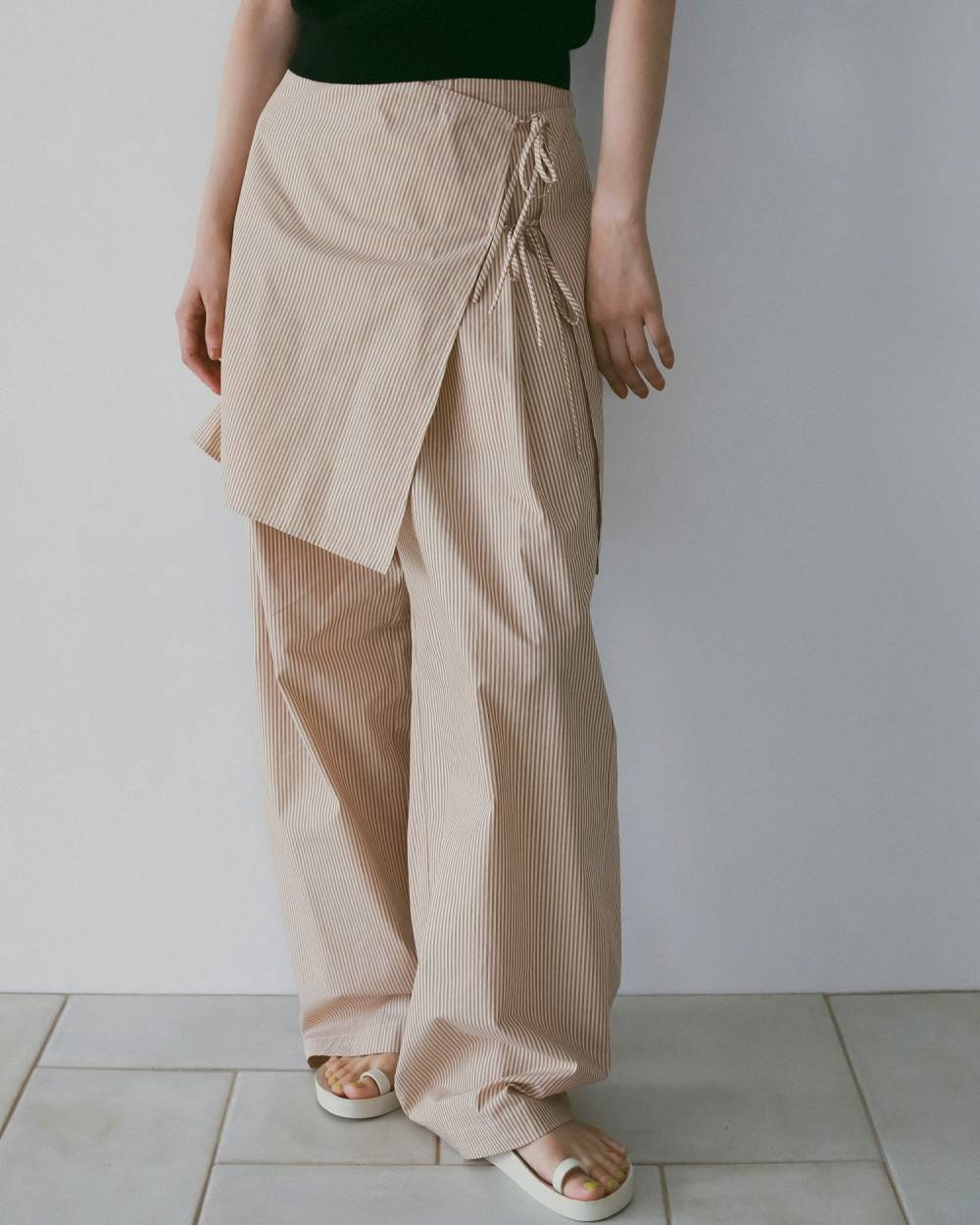 【anuke 26 SPRING / SUMMER】Stripe Layered Pants - Champdelarose