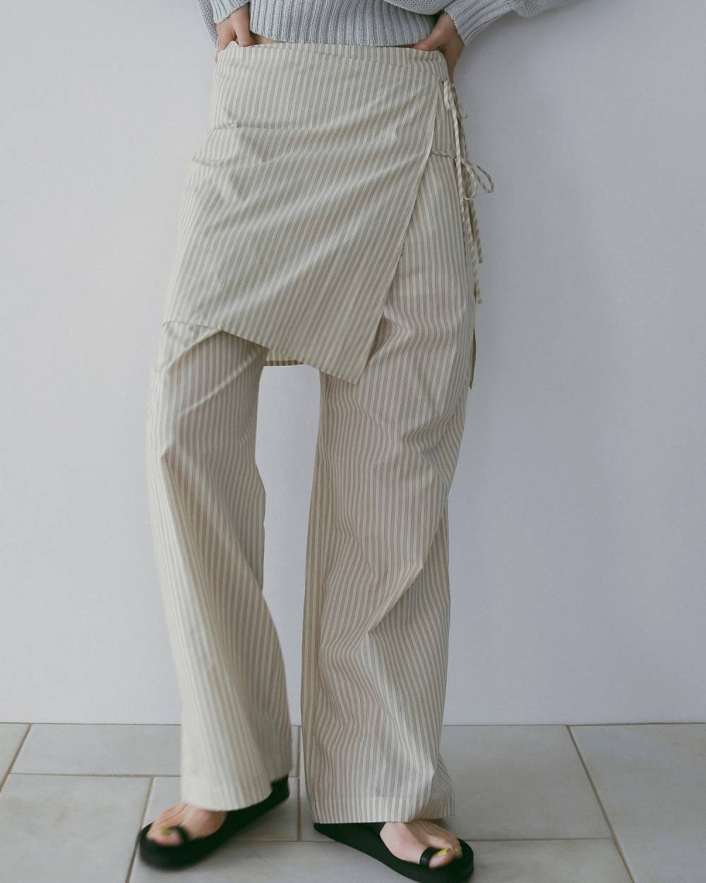 【anuke 26 SPRING / SUMMER】Stripe Layered Pants - Champdelarose