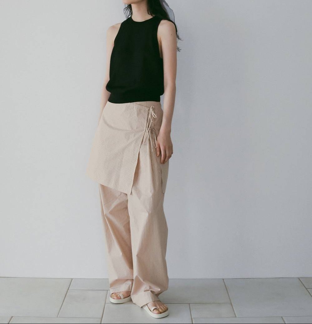 【anuke 26 SPRING / SUMMER】Stripe Layered Pants - Champdelarose