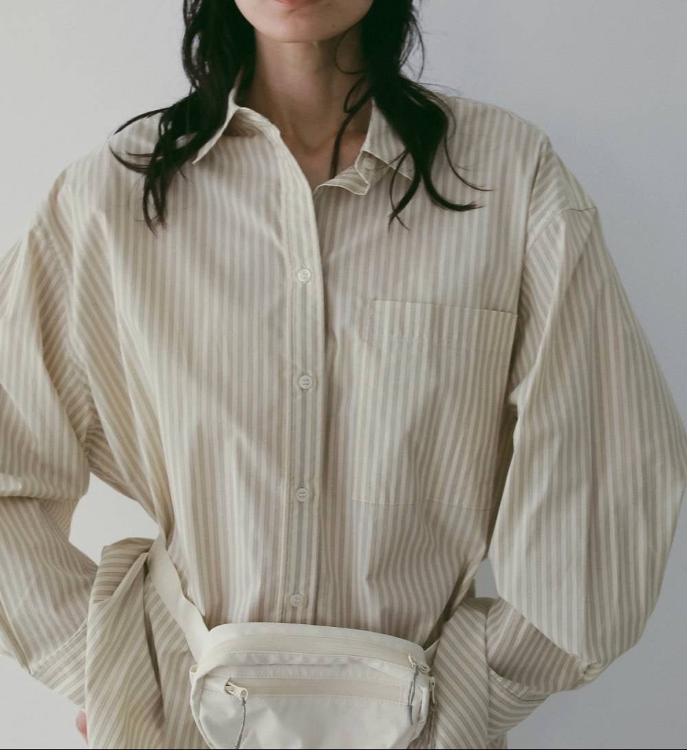 【anuke 26 SPRING / SUMMER】Stripe Over Shirts - Champdelarose