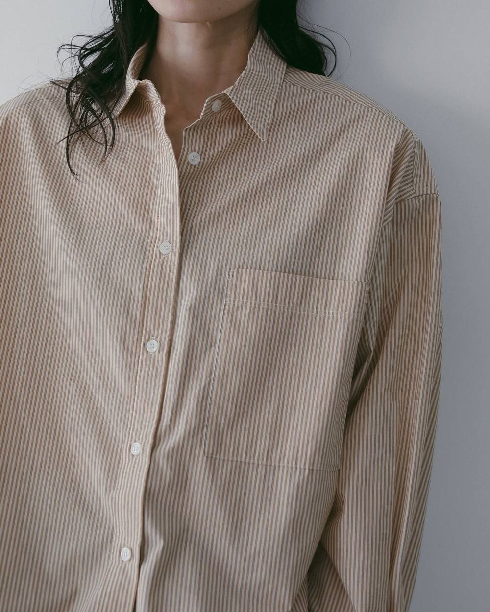 【anuke 26 SPRING / SUMMER】Stripe Over Shirts - Champdelarose