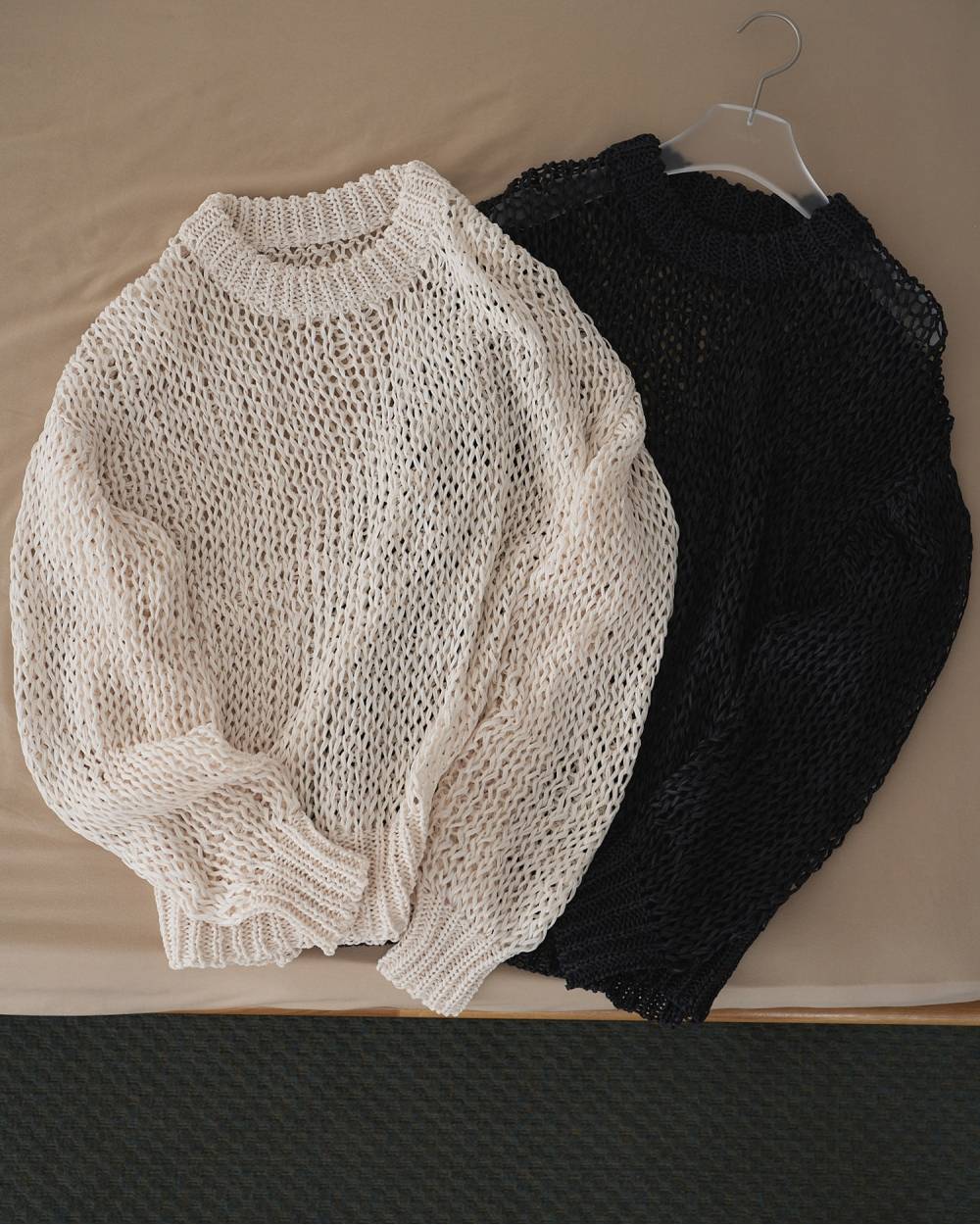 【anuke 26 SPRING / SUMMER】Tapeyarn Loose Knit - Champdelarose