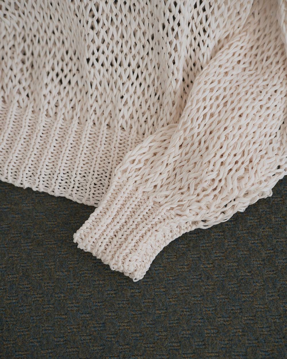 【anuke 26 SPRING / SUMMER】Tapeyarn Loose Knit - Champdelarose