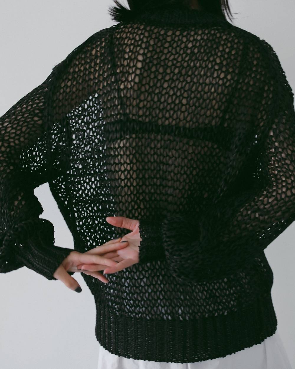 【anuke 26 SPRING / SUMMER】Tapeyarn Loose Knit - Champdelarose