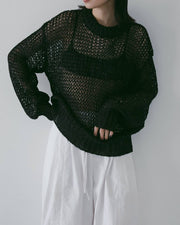 【anuke 26 SPRING / SUMMER】Tapeyarn Loose Knit - Champdelarose