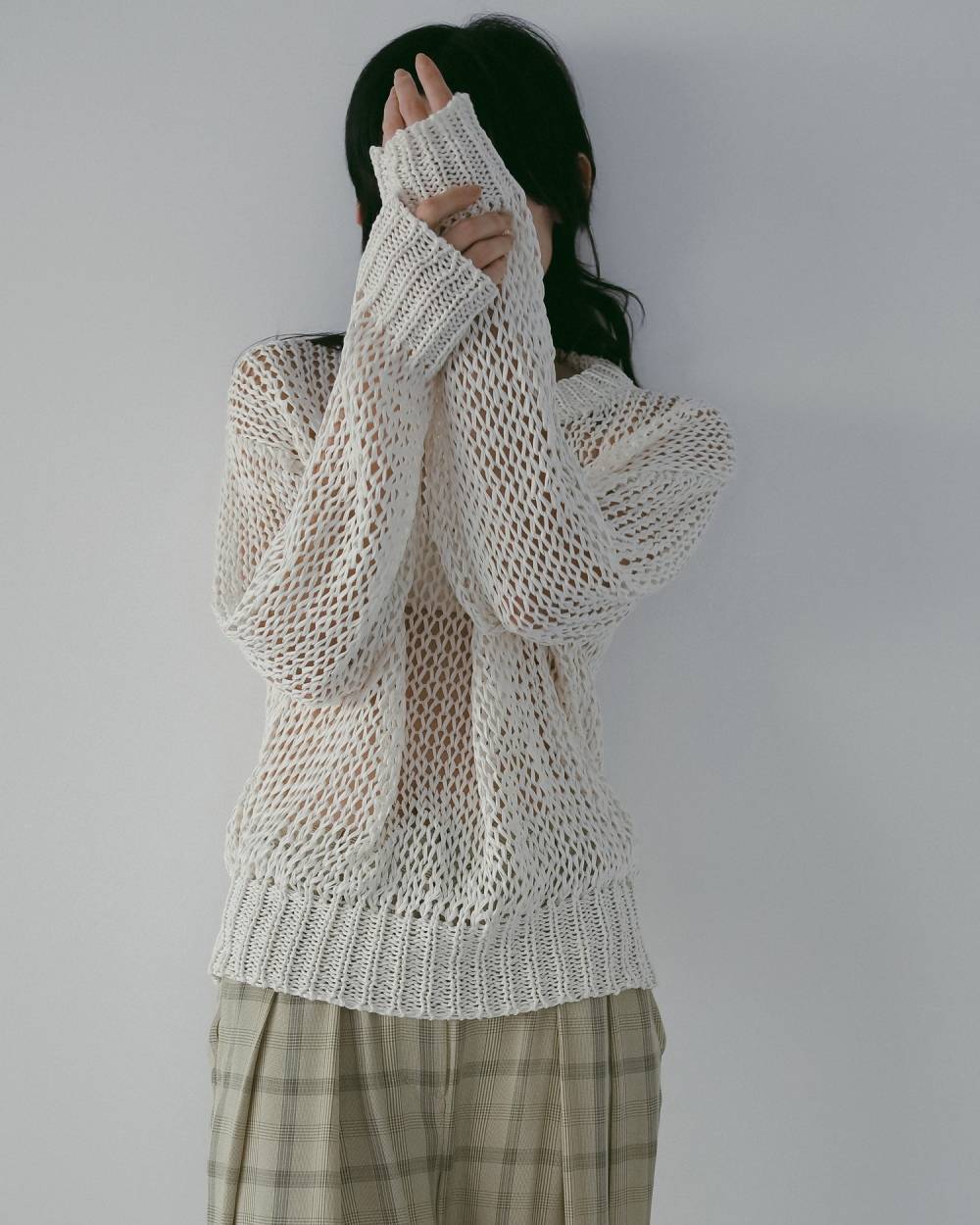 【anuke 26 SPRING / SUMMER】Tapeyarn Loose Knit - Champdelarose