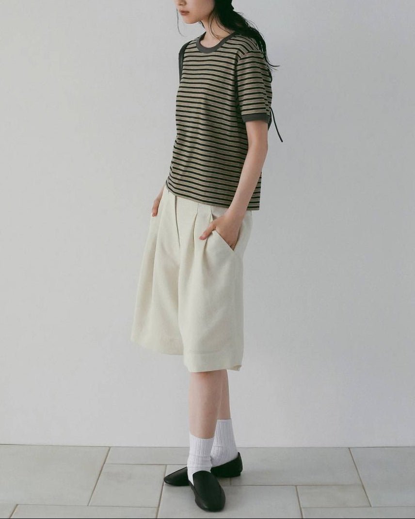【anuke 26 SPRING / SUMMER】Tuck Half Pants - Champdelarose