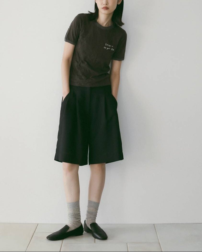 【anuke 26 SPRING / SUMMER】Tuck Half Pants - Champdelarose