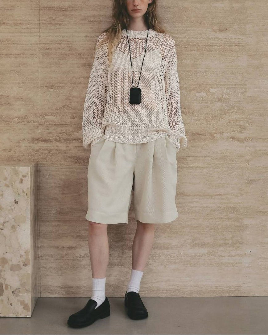 【anuke 26 SPRING / SUMMER】Tuck Half Pants - Champdelarose