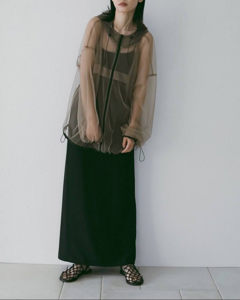 【anuke 26 SPRING / SUMMER】Tulle Zip Blouzon - Champdelarose