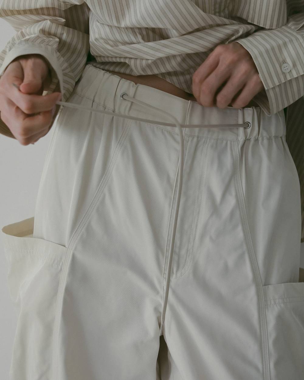【anuke 26 SPRING / SUMMER】Twill Cargo Pants - Champdelarose