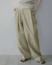 【anuke 26 SPRING / SUMMER】Twill Loose Pants - Champdelarose