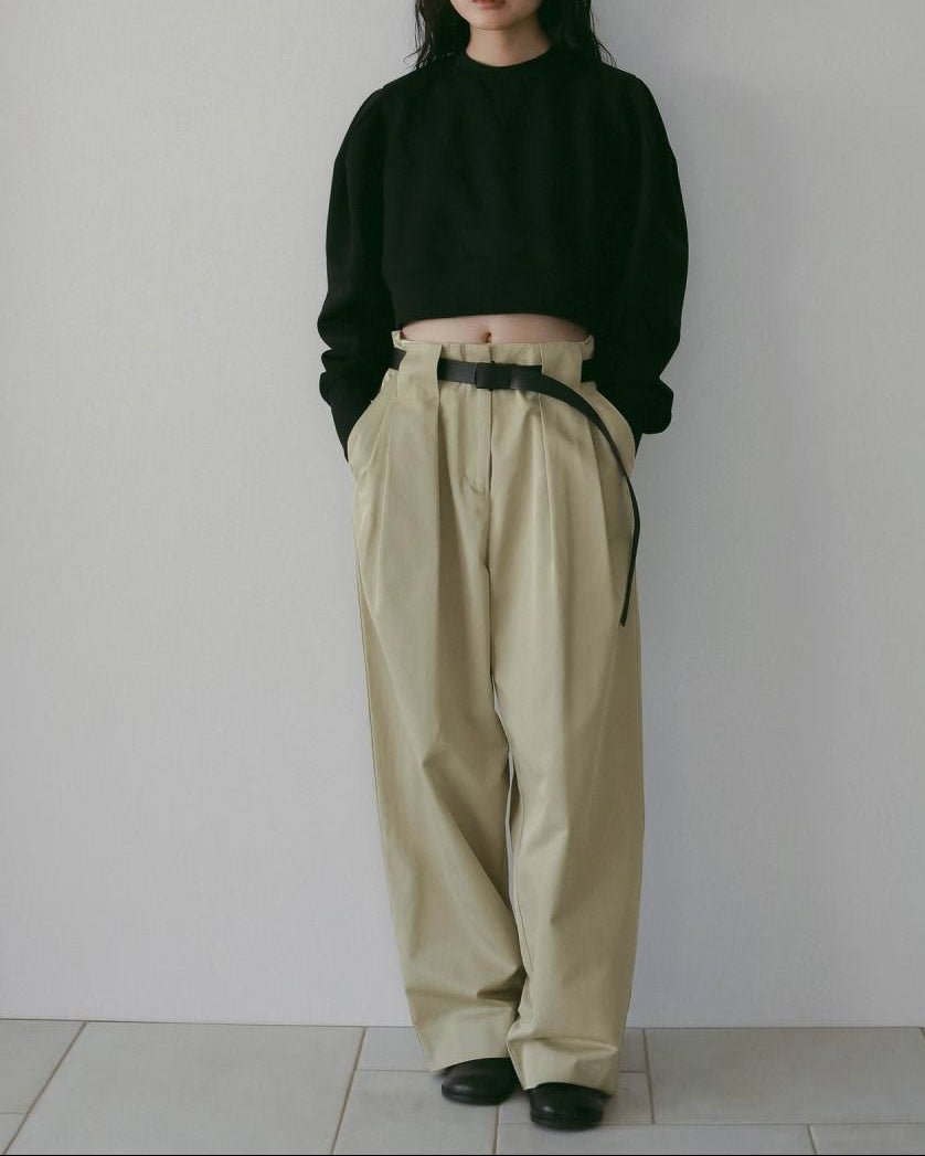 【anuke 26 SPRING / SUMMER】Twill Loose Pants - Champdelarose