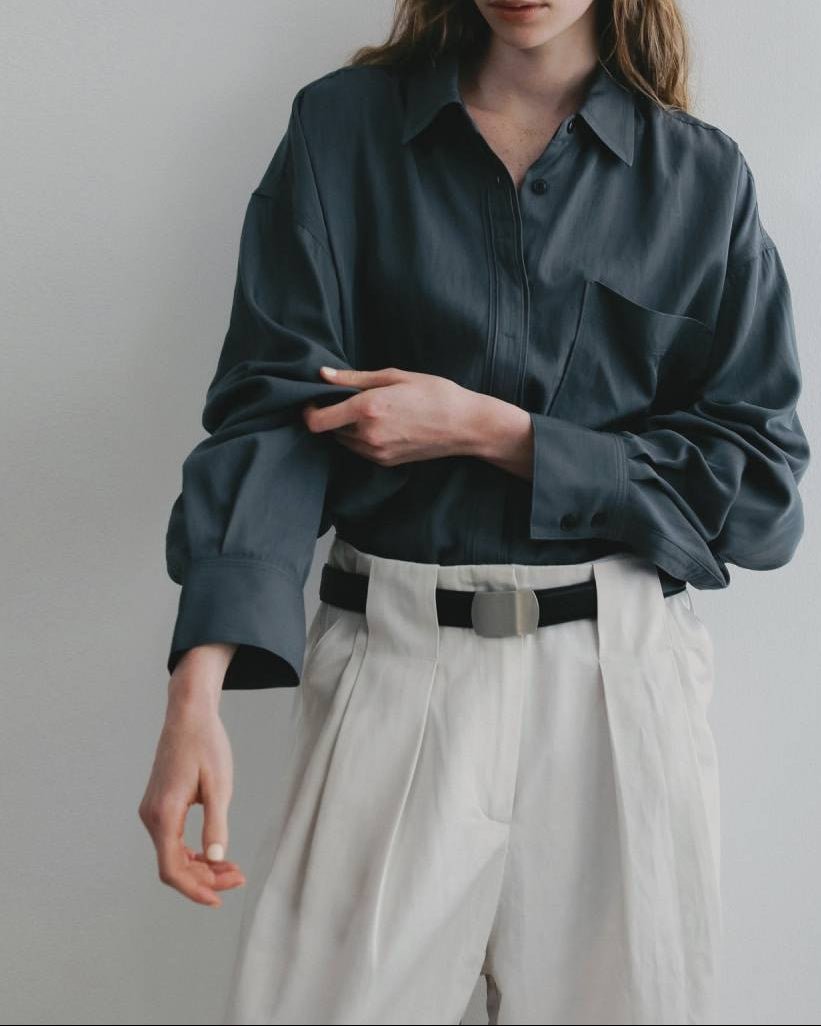 【anuke 26 SPRING / SUMMER】Twill Loose Pants - Champdelarose