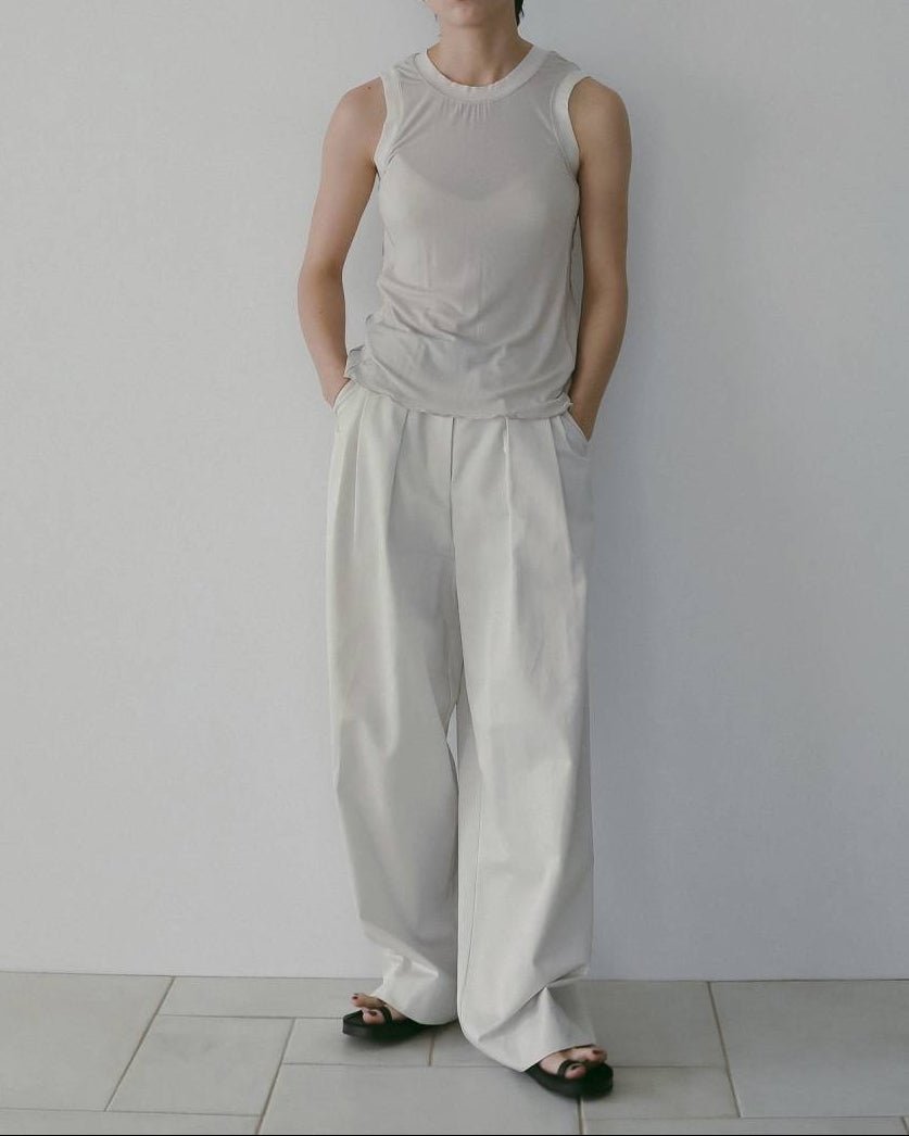 【anuke 26 SPRING / SUMMER】Twill Loose Pants - Champdelarose