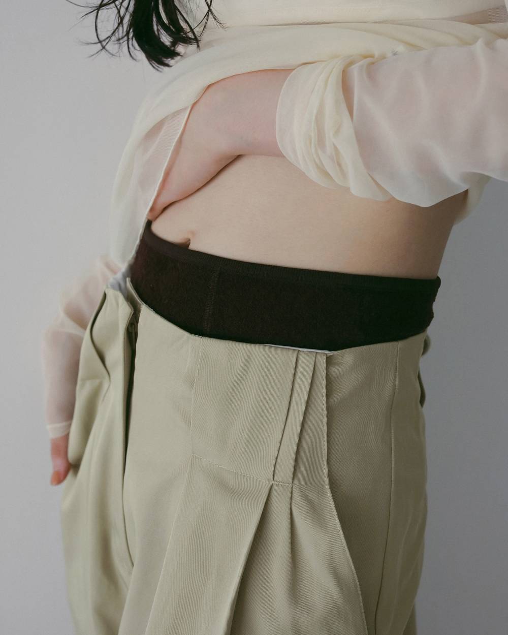 【anuke 26 SPRING / SUMMER】Twill Loose Pants - Champdelarose