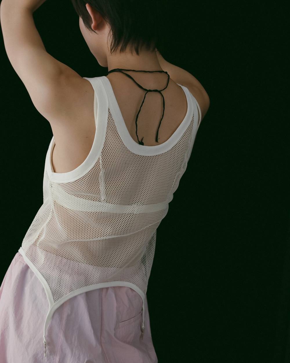 【anuke 26 SPRING / SUMMER】Vintage Mesh Tanktop - Champdelarose