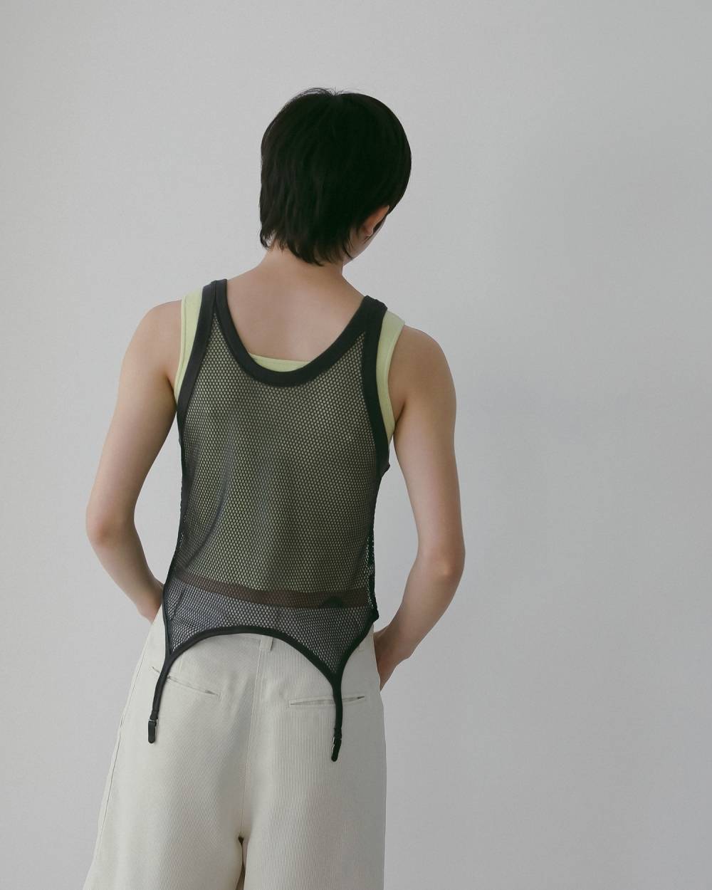 【anuke 26 SPRING / SUMMER】Vintage Mesh Tanktop - Champdelarose