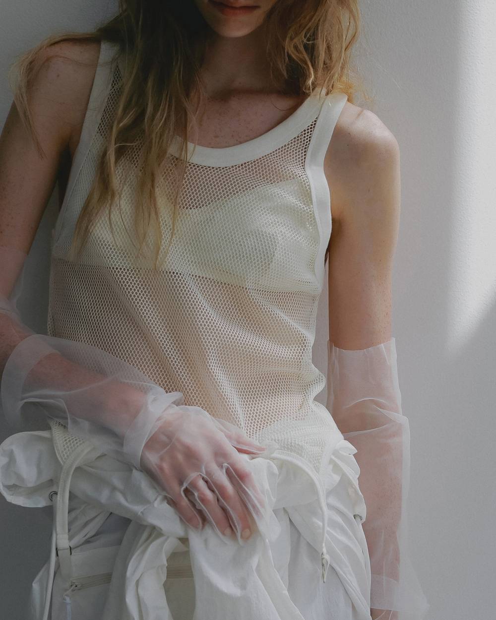 【anuke 26 SPRING / SUMMER】Vintage Mesh Tanktop - Champdelarose