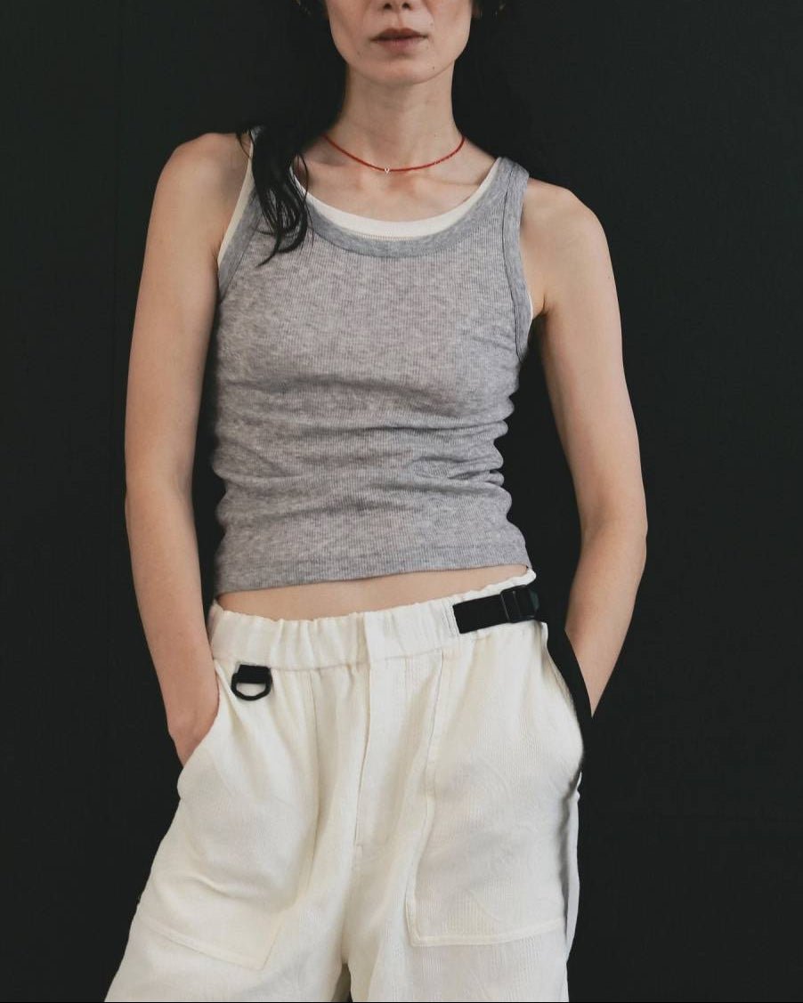 【anuke 26 SPRING / SUMMER】Wool Rib Tanktop - Champdelarose