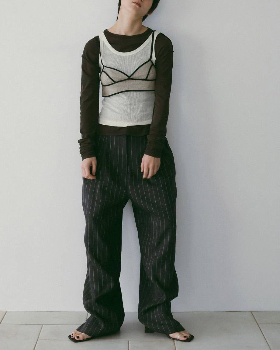 【anuke 26 SPRING / SUMMER】Wool Rib Tanktop - Champdelarose