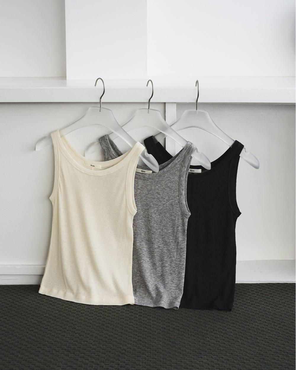 【anuke 26 SPRING / SUMMER】Wool Rib Tanktop - Champdelarose