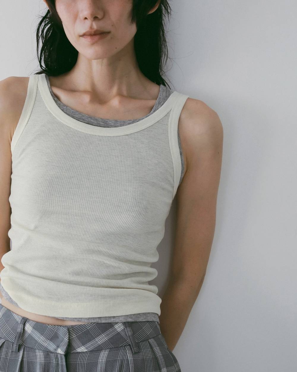 【anuke 26 SPRING / SUMMER】Wool Rib Tanktop - Champdelarose