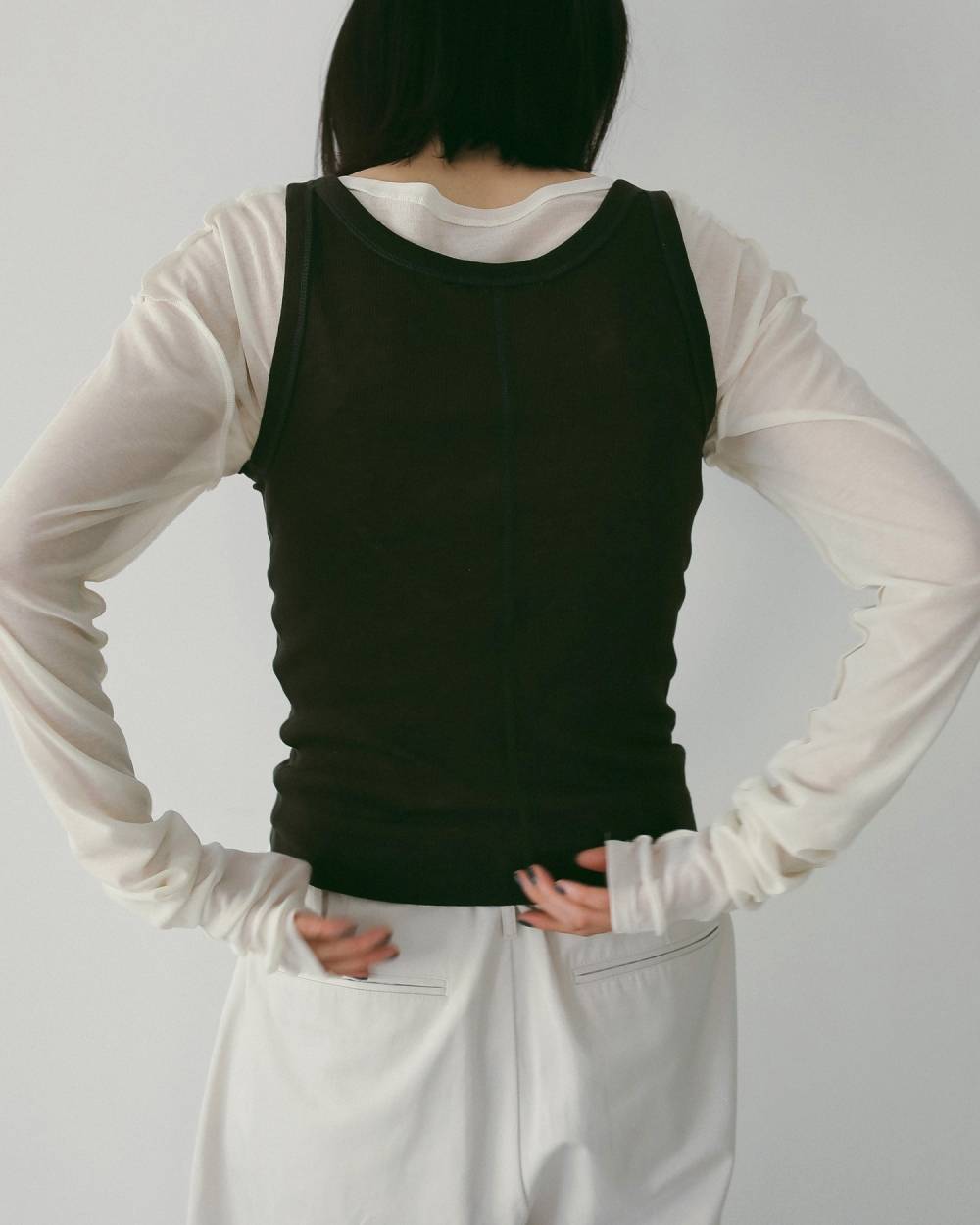 【anuke 26 SPRING / SUMMER】Wool Rib Tanktop - Champdelarose