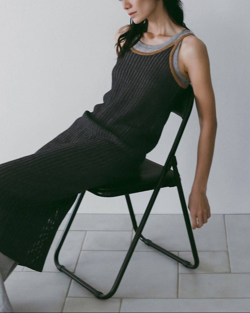 【anuke 26 SPRING / SUMMER】Wool Rib Tanktop - Champdelarose