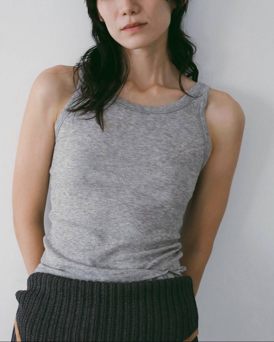 【anuke 26 SPRING / SUMMER】Wool Rib Tanktop - Champdelarose
