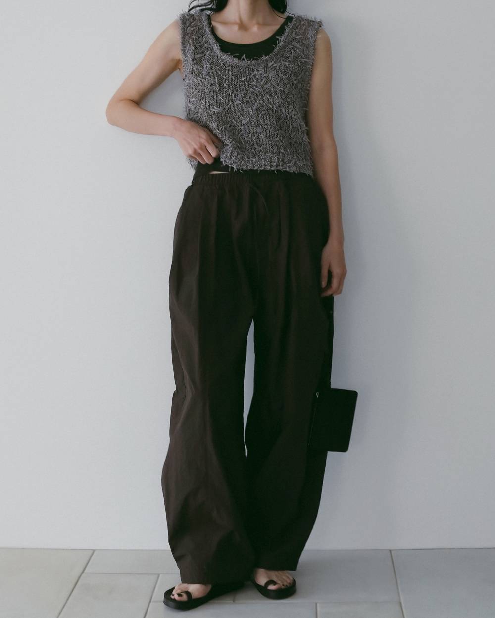【anuke 26 SPRING / SUMMER】Wool Rib Tanktop - Champdelarose